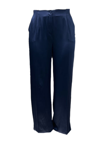 Marina Rinaldi Women's Navy Ricciolo Straight Pants NWT