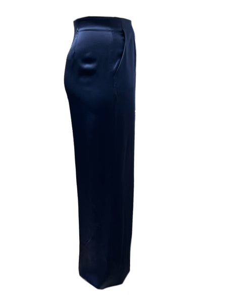 Marina Rinaldi Women's Navy Ricciolo Straight Pants NWT