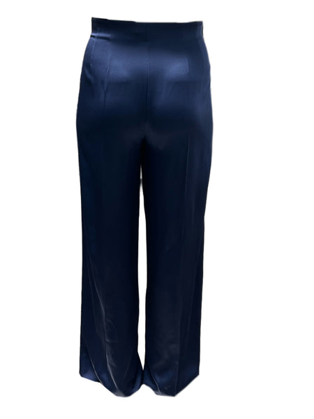 Marina Rinaldi Women's Navy Ricciolo Straight Pants NWT