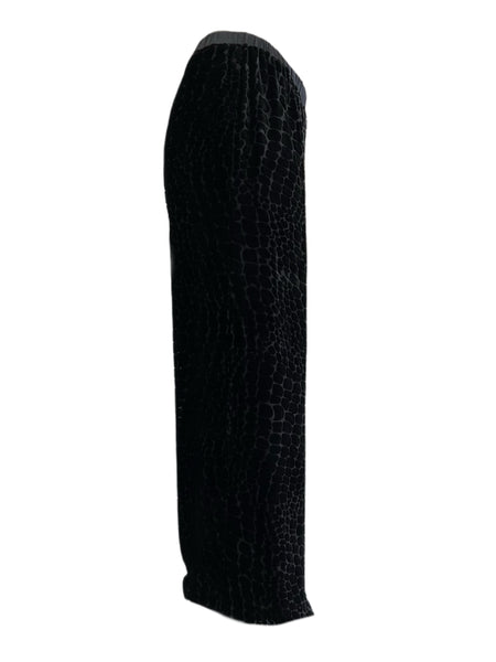 Marina Rinaldi Women's Black Ricordo Velour Wide Leg Pants