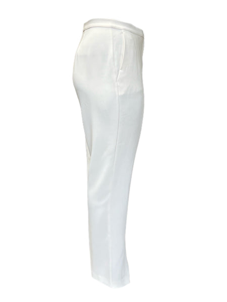 Marina Rinaldi Women's White Riflesso Straight Pants NWT