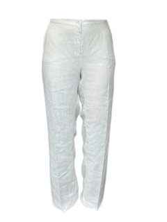 Marina Rinaldi Women's White Rigoli Zipper Closure Pants Size 20W/29 NWT