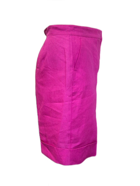 Marina Rinaldi Women's Pink Rilievi Len Shorts Size 12W/21 NWT