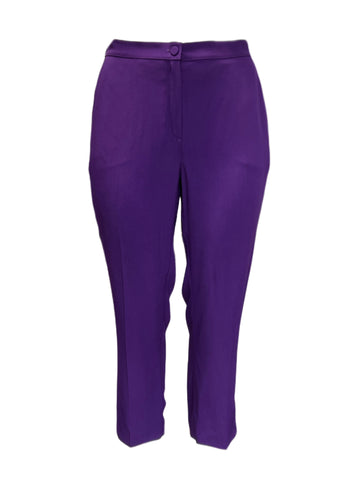 Marina Rinaldi Women's Purple Rima Skinny Pants NWT