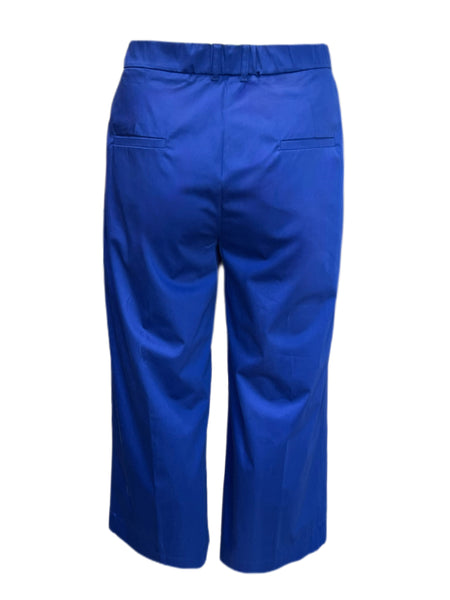 Marina Rinaldi Women's Blue Rima Mid Rise Straight Pants NWT