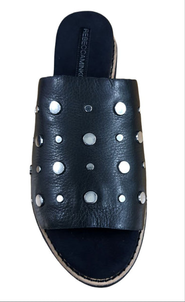 REBECCA MINKOFF Women's Black Lamba Rina Slip On Sandals #M3121008 NWB