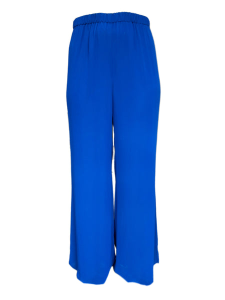 Marina Rinaldi Women's China Blue Rinfuso High Rise Pants NWT