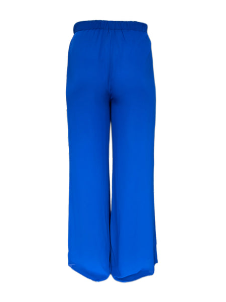Marina Rinaldi Women's China Blue Rinfuso High Rise Pants NWT