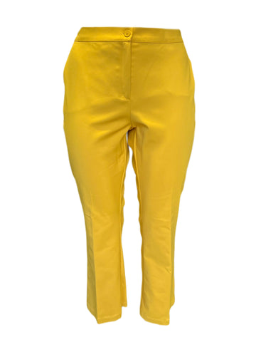 Marina Rinaldi Women's Yellow Rio Straight Leg Pants NWT