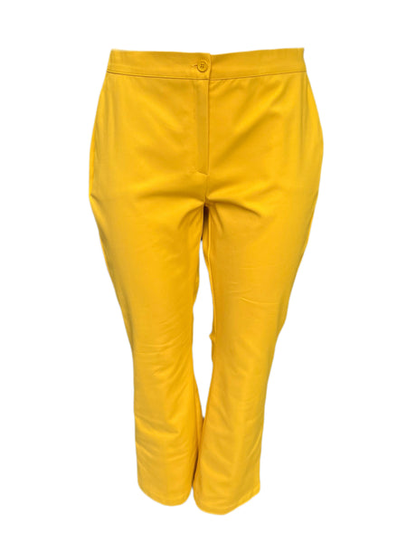 Marina Rinaldi Women's Yellow Rio Skinny Pants NWT