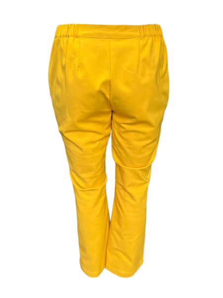 Marina Rinaldi Women's Yellow Rio Skinny Pants NWT