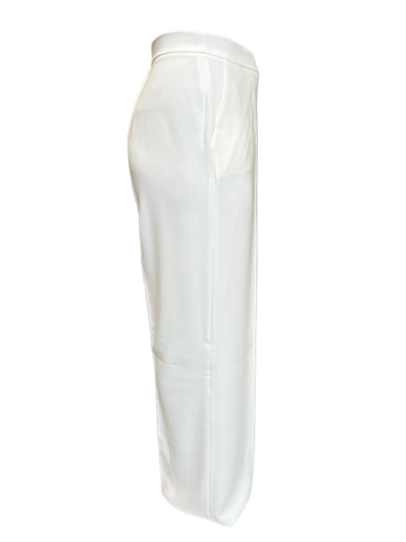 Marina Rinaldi Women's White Ritmico Mid Rise Wide Leg Pants Size 22W/31 NWT
