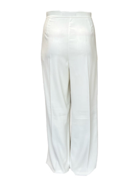 Marina Rinaldi Women's White Ritmico Mid Rise Wide Leg Pants Size 22W/31 NWT
