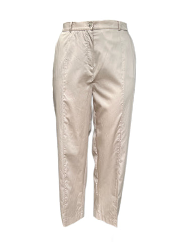 Marina Rinaldi Women's Sand Ritmo Cotton Straight Pants Size 20W/29 NWT