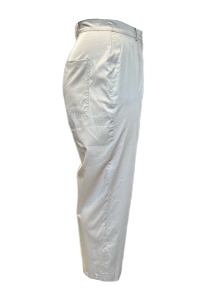 Marina Rinaldi Women's Beige Ritmo Cotton Straight Pants Size 12W/21 NWT