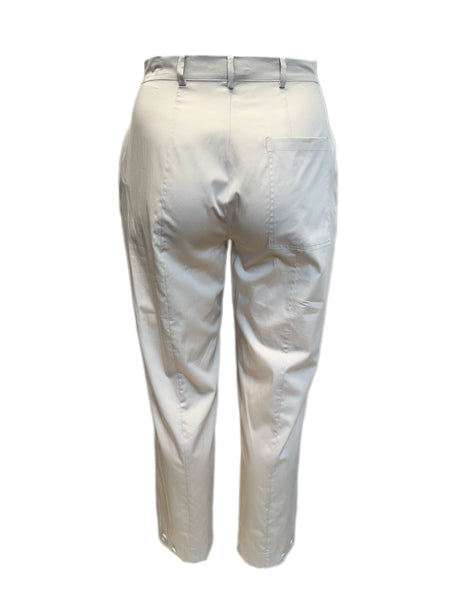 Marina Rinaldi Women's Beige Ritmo Cotton Straight Pants Size 12W/21 NWT