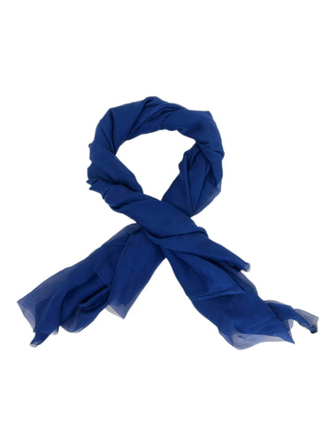 Max Mara Women's Cornflower Blue Rivera Silk 52"x64" Scarf One Size NWT