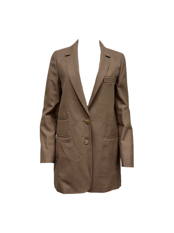 Max Mara Women's Brown Riviera Button Closure Jacket NWT