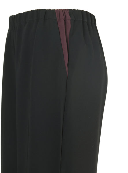 MARINA RINALDI Women's Black Robot Unhemmed Trousers $410 NWT