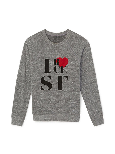 REBECCA MINKOFF Women's Heather Grey Rock SF Crew Sweatshirt $88 NWT
