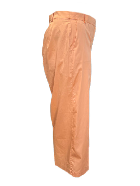 Marina Rinaldi Women's Orange Rombo Cotton Straight Pants Size 14W/23 NWT
