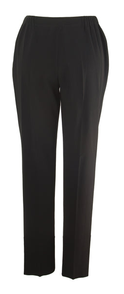 MARINA RINALDI Women's Black Romeo Classical Unhemmed Trousers $305 NWT