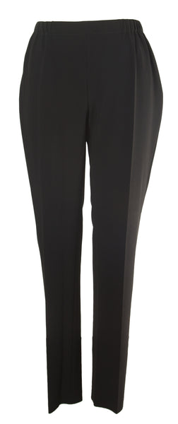 MARINA RINALDI Women's Black Romeo Classical Unhemmed Trousers $305 NWT