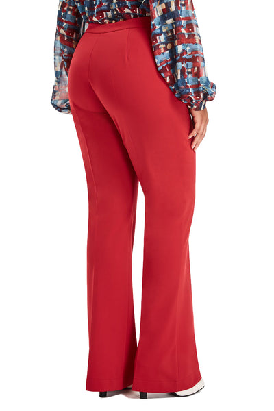 MARINA RINALDI Women's Red Rosa Classic Dress Pants 24W / 33 $385 NWT