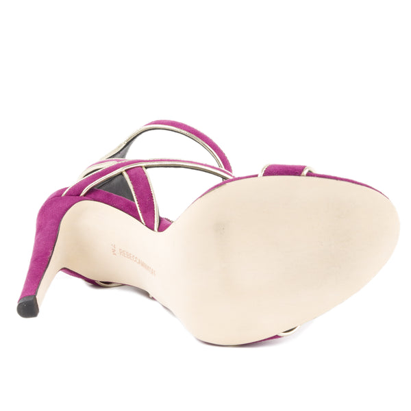 Rebecca Minkoff Women's Rosalie Bind Suede Ankle Strap Sandals