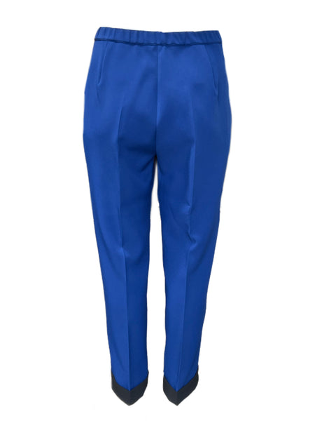 Marina Rinaldi Women's Blue Round Straight Leg Pants NWT