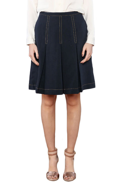 ALICE'S PIG Women's Blue Rusty's Rust Pleated Skirt AP0121B NWT