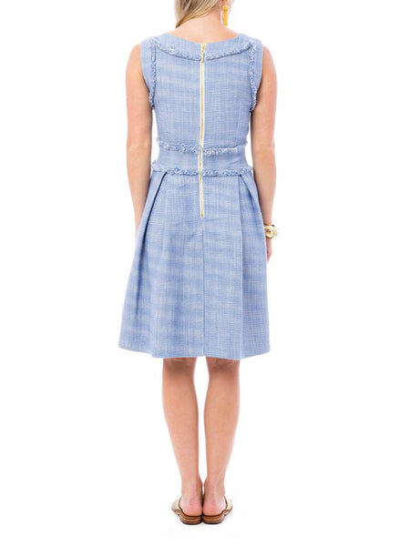 ELIZABETH MCKAY Women's Periwinkle Rye Dress $285 NEW