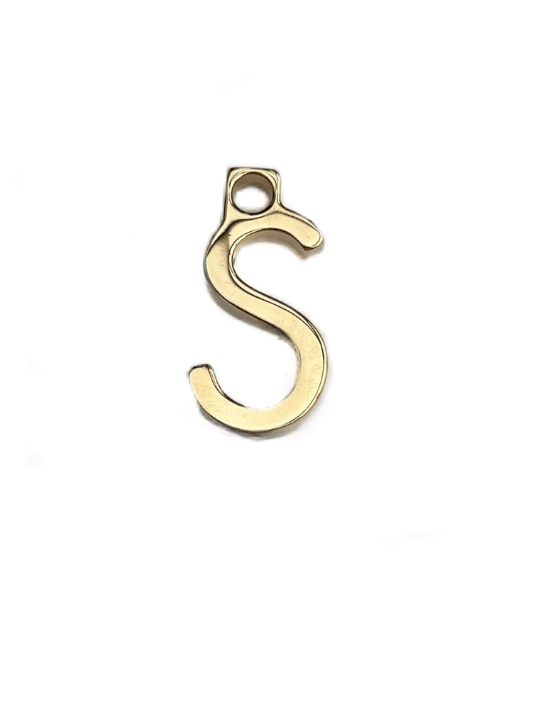 Max Mara Women's Gold Letter Alphabet S Pendant Charm NWT