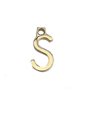 Max Mara Women's Gold Letter Alphabet S Pendant Charm NWT
