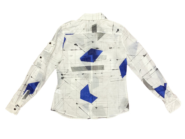 Hanley Mellon Women's Geometric Military Blouse