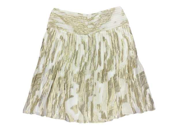 Hanley Mellon Women's Metallic Splatter Pleated Skirt