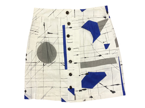 Hanley Mellon Women's Geometric Military Skirt
