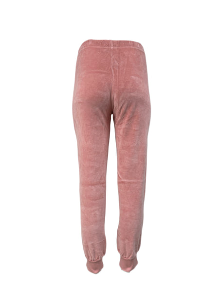 SUZIE KONDI Women's Salmon Velour Slim Track Pants #3009 NWT