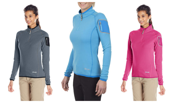 Sherpa Adventure Gear Women's Dikila 1/4 Zip Long Sleeve Tee SW112 $79.95 NEW