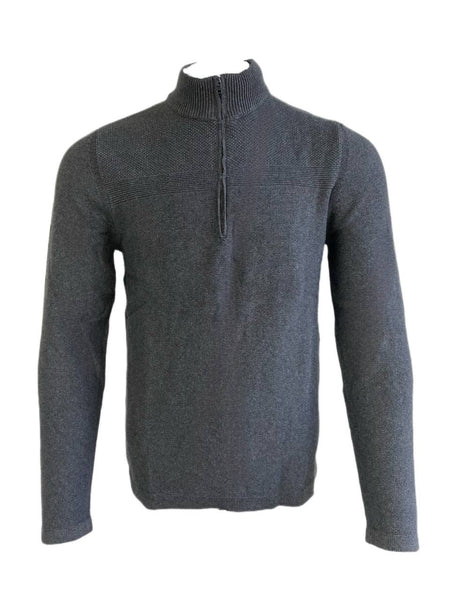 Flag & Anthem Men's Charcoal 1/4 Zip Pullover Sweater Size M NWT