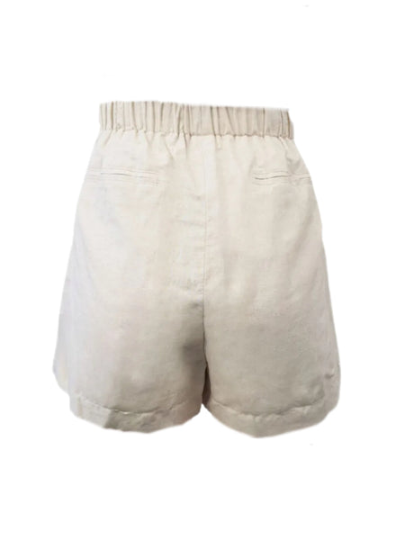 MADISON THE LABEL Women's Beige Linen Double Layered Shorts #MS0237 X-Small NWT