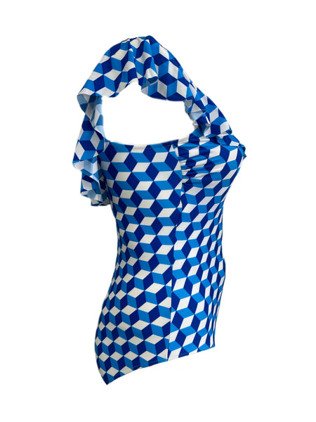 Marina Rinaldi Women's Blue Sagomare Swimsuit NWT