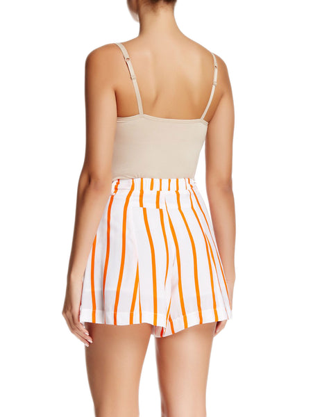 REBECCA MINKOFF Women's White & Persimmon Santos Short $198 NWT