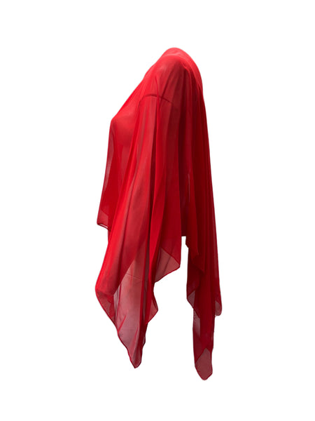 Marina Rinaldi Women's Red Sardegna Open Front Jacket One Size NWT