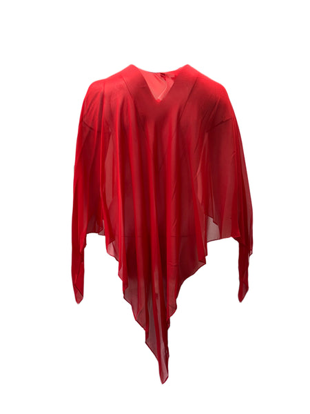 Marina Rinaldi Women's Red Sardegna Open Front Jacket One Size NWT