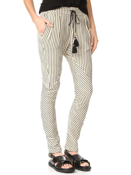 REBECCA MINKOFF Women's Black Stripe Sava Pants $348 NWT