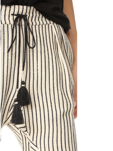 REBECCA MINKOFF Women's Black Stripe Sava Pants $348 NWT