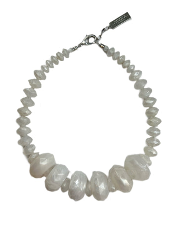 Max Mara Women's White Scelta Plastic Matter Necklace One Size NWT