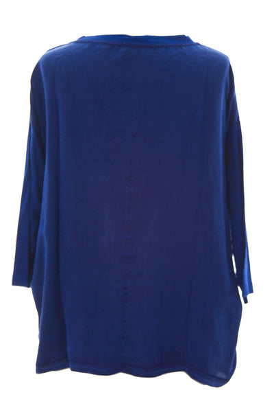 SURFACE TO AIR Women's Violet Blue Section Tee $170 NEW