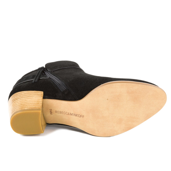 REBECCA MINKOFF Women's Selena Suede Tassel Booties $165 NIB